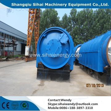 Waste tire cracking machine